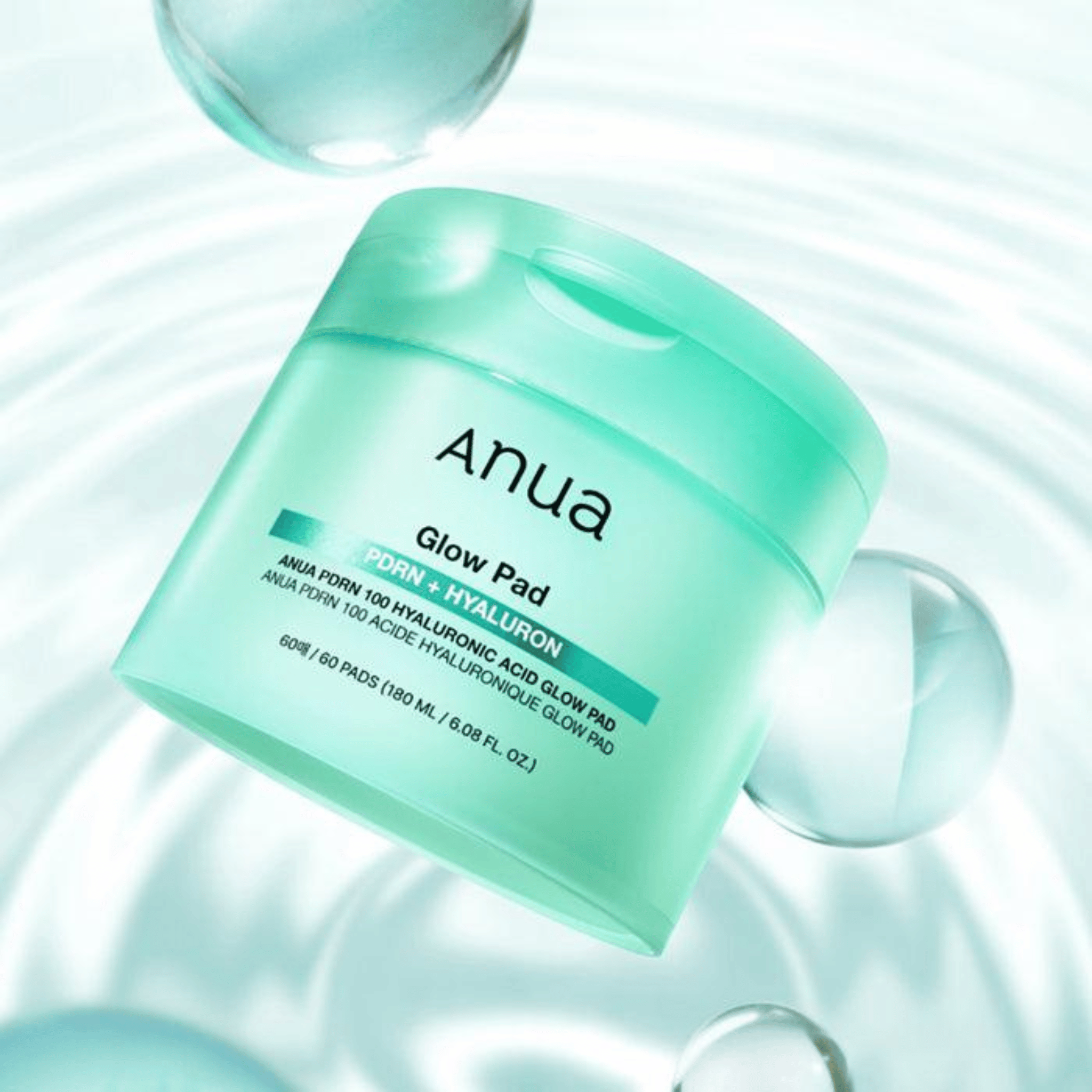 anua pdrn 100 hyaluronic acid glow pad hidratação intensa firmeza e luminosidade 60 pads / 180ml
