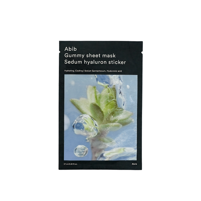 abib gummy sheet mask sedum hyaluron sticker hidratação intensa e refrescância – 10 máscaras / 27ml cada