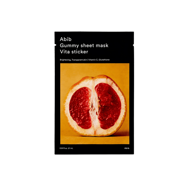 abib gummy sheet mask vita sticker luminosidade e vitalidade – 10 máscaras / 27ml cada