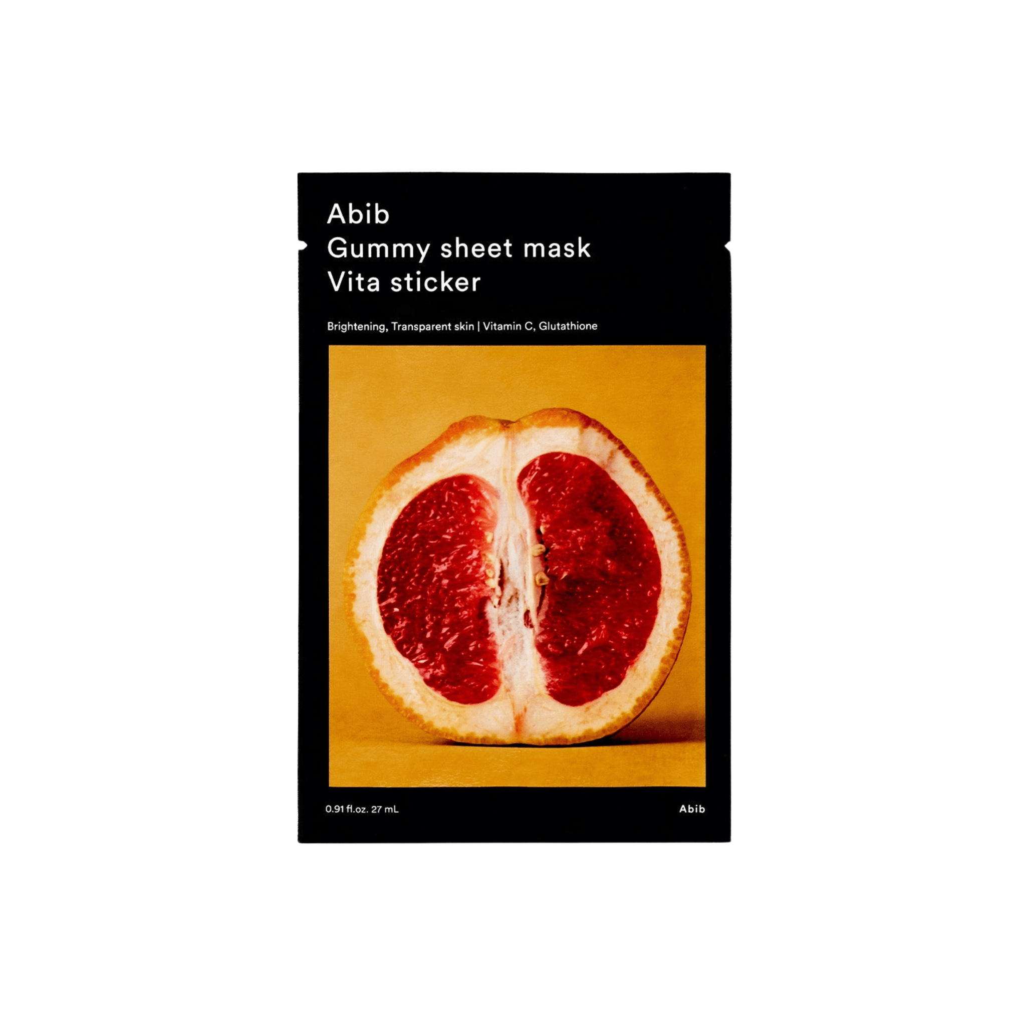 abib gummy sheet mask vita sticker luminosidade e vitalidade – 10 máscaras / 27ml cada