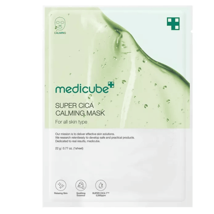 medicube máscara facial super cica calming 5un 22g