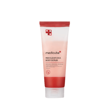 medicube red clear cica body scrub esfoliação e suavização da pele – 200ml