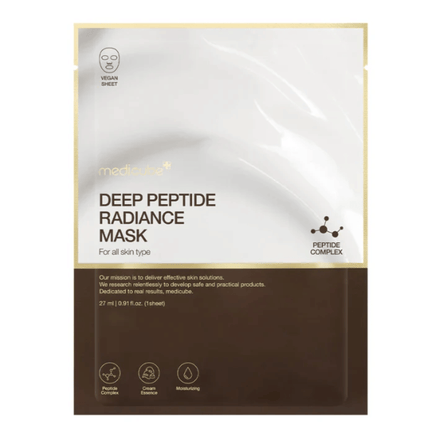 medicube máscara facial deep peptide radiance 5un 27g