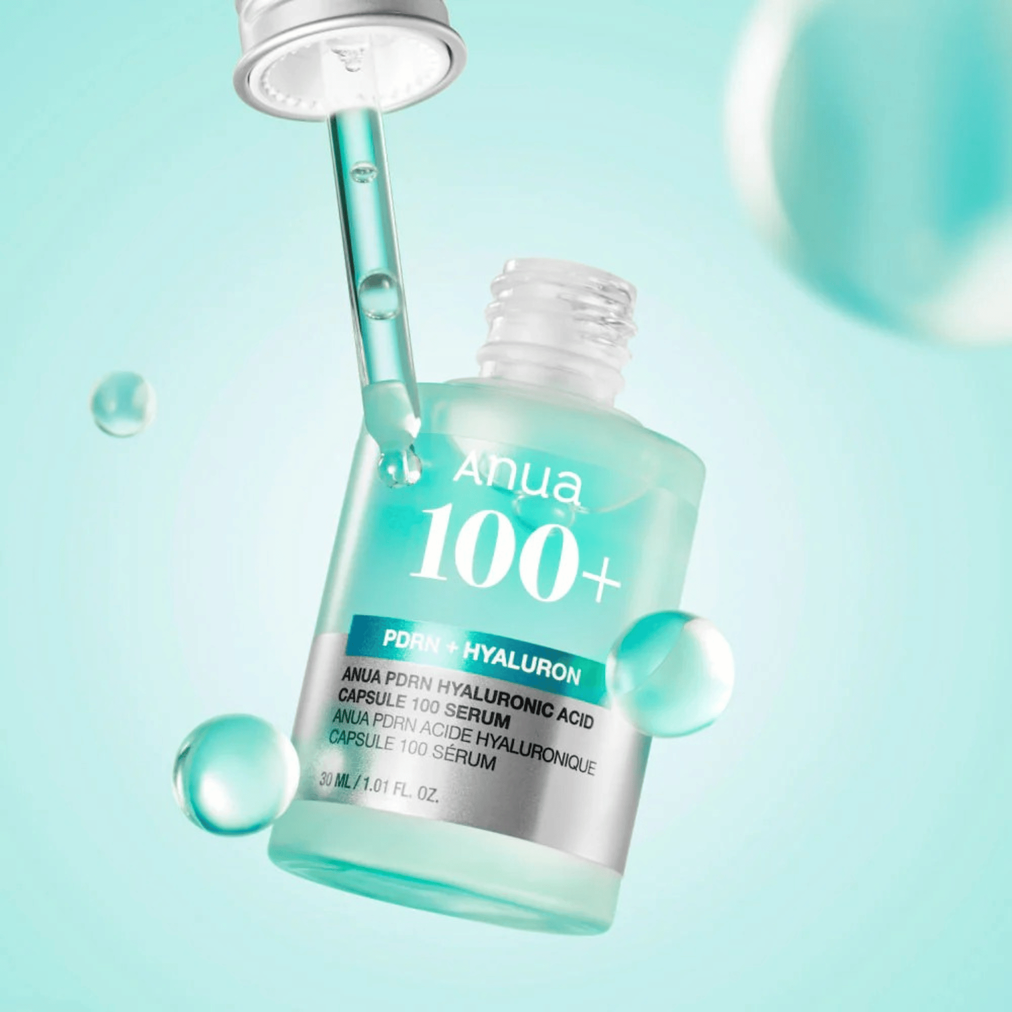 anua pdrn hyaluronic acid capsule 100 serum hidratação intensiva, firmeza e regeneração da pele – 30ml