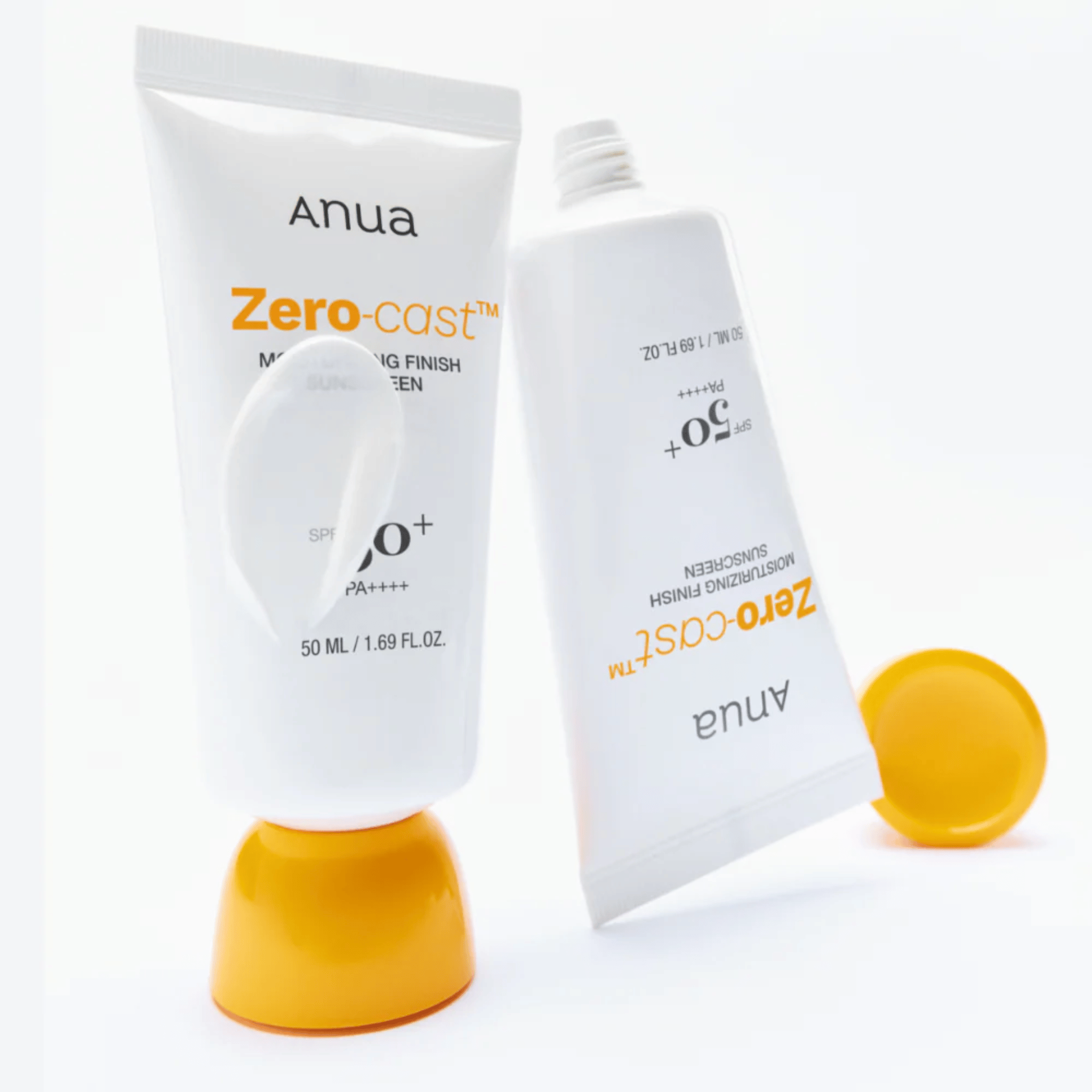 anua zero-cast moisturizing finish sunscreen spf50+ 50ml – protetor solar hidratante sem efeito branco
