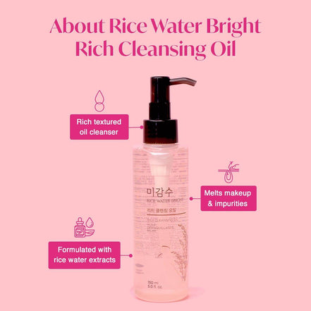 BEAUTY,CLEANSER,CLEANSING OIL,DRY SKIN,FACE,NORMAL SKIN,OIL CLEANSER,Rice Water Bright,SKIN CARE,THEFACESHOP