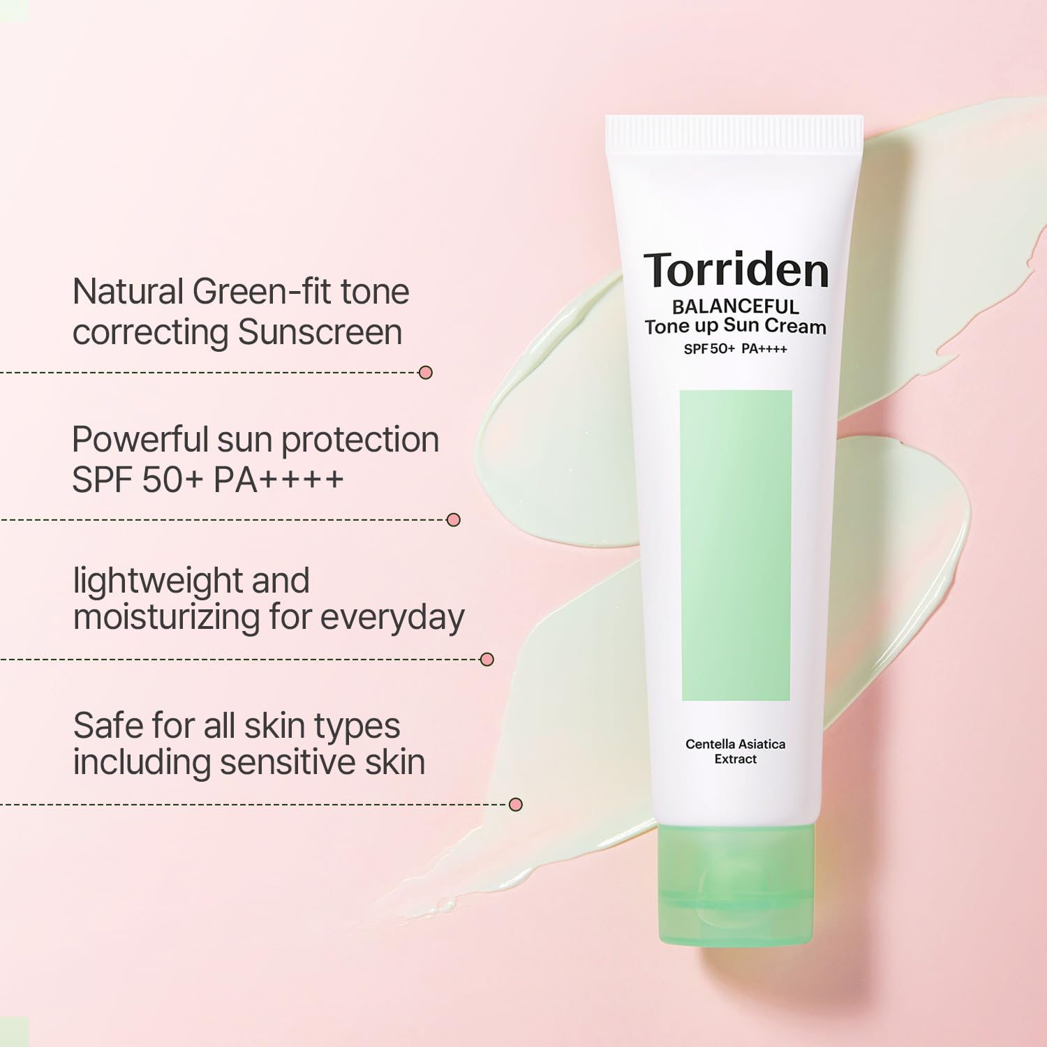 torriden balanceful cica tone up sun cream spf50+ 60ml