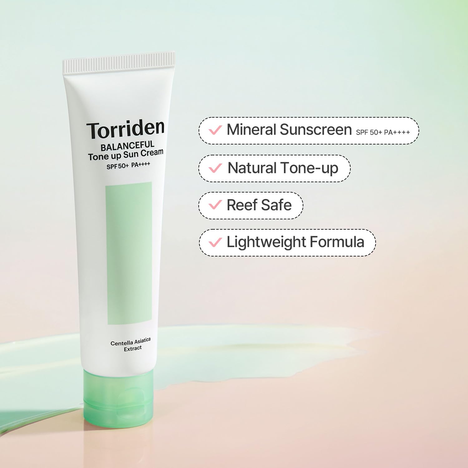 torriden balanceful cica tone up sun cream spf50+ 60ml