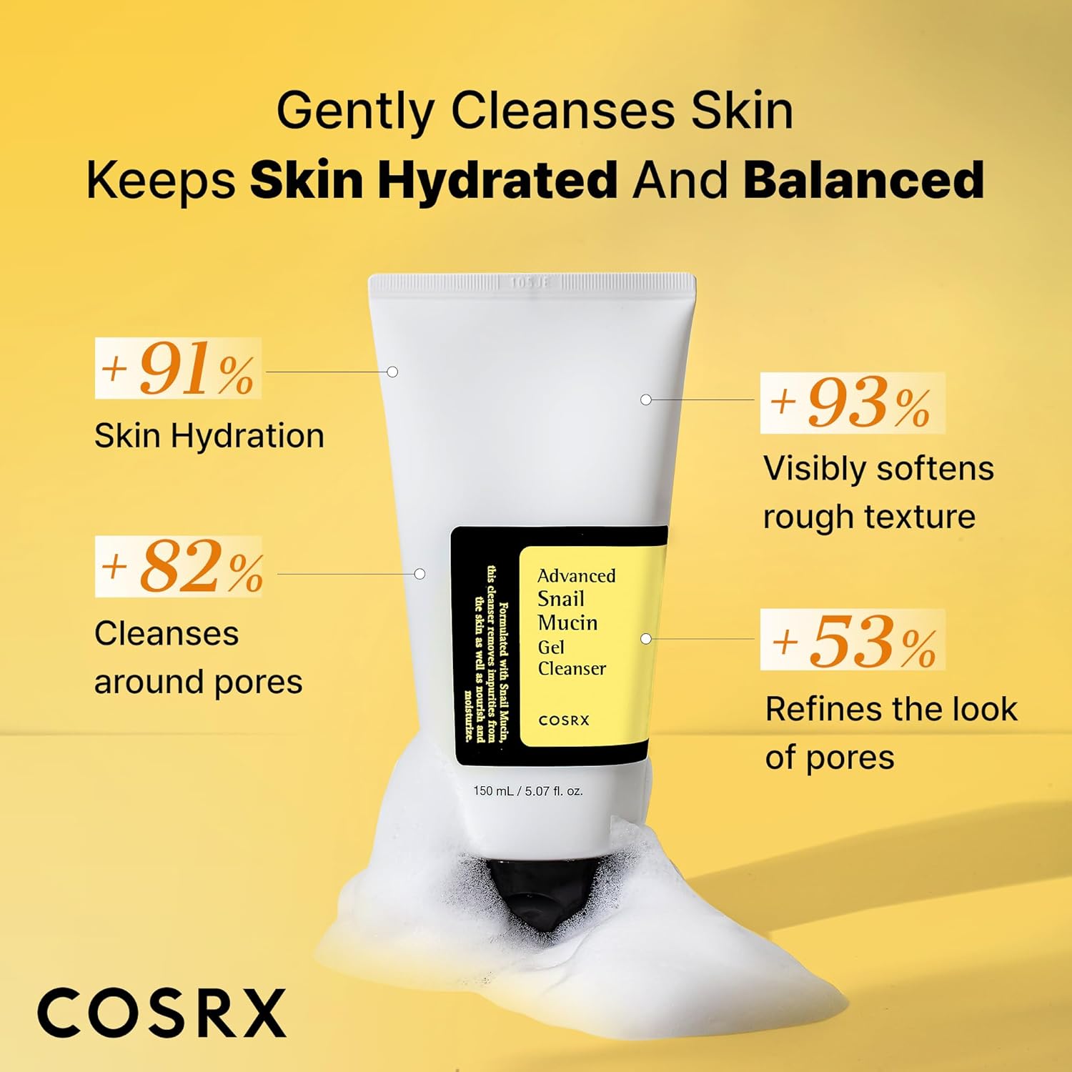 Corsrx Advanced Snail Mucin Gel Cleanser 150ml