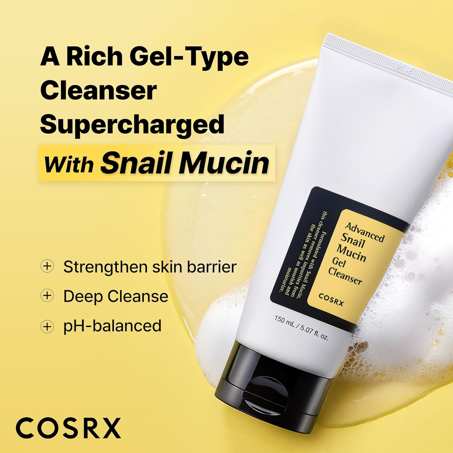 Corsrx Advanced Snail Mucin Gel Cleanser 150ml