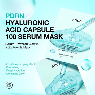 anua pdrn hyaluronic acid capsule 100 serum mask sheet 10 masks