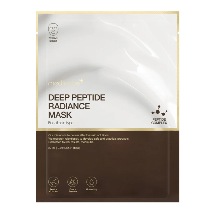 medicube máscara facial deep peptide radiance 5un 27g