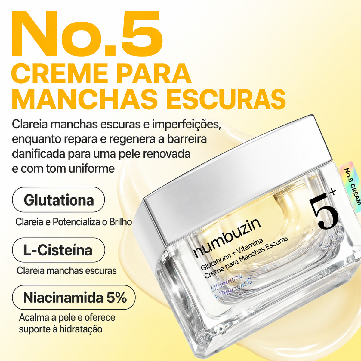 Numbuzin No.5 Vitamin Glutathione Dark Spot Laser Cream 50ml