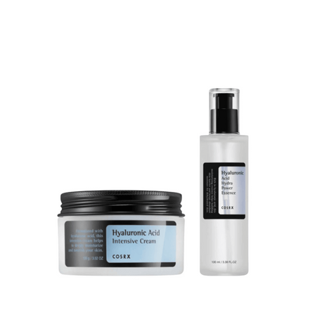 dupla hidratação profunda cosrx - hyaluronic acid intensive cream 100g + hydra power essence 100ml