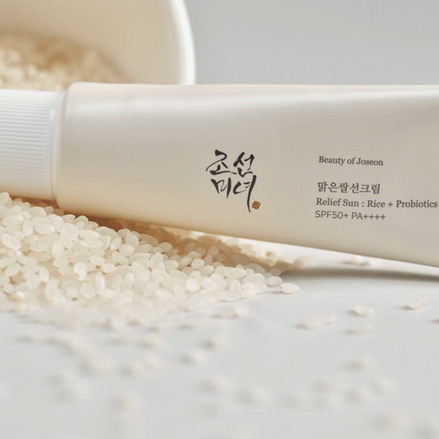 beauty of joseon protetor solar facial calmante relief sun rice + probiotics fps50+ 50ml