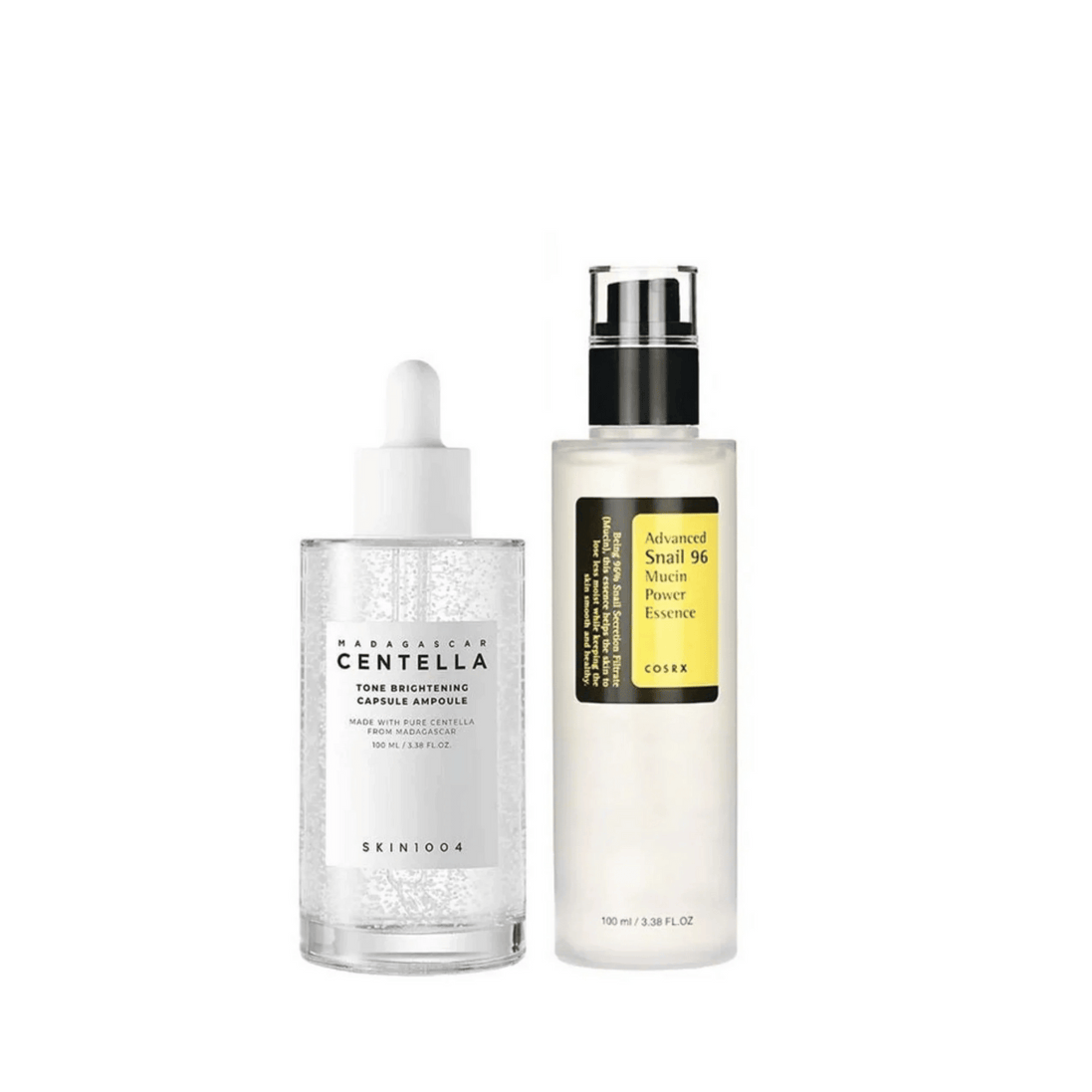 dupla iluminador com skin1004 sérum brightening + cosrx essência caracol avançada 100ml