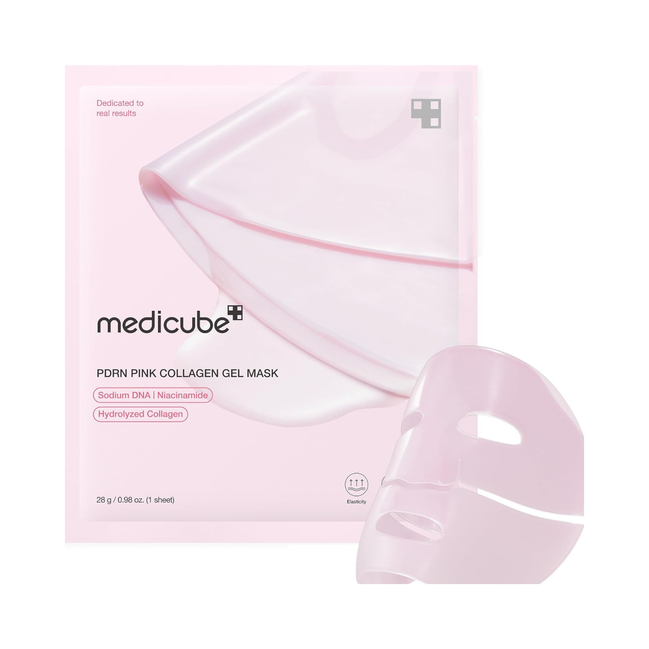 medicube pdrn collagen gel mask 4 masks – máscara facial de colágeno firmadora e hidratante