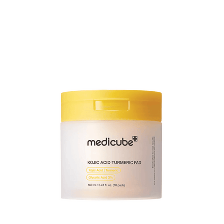 medicube kojic acid turmeric pad clareamento e uniformização do tom da pele – 70 pads / 160ml