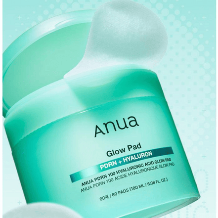 anua pdrn 100 hyaluronic acid glow pad hidratação intensa firmeza e luminosidade 60 pads / 180ml