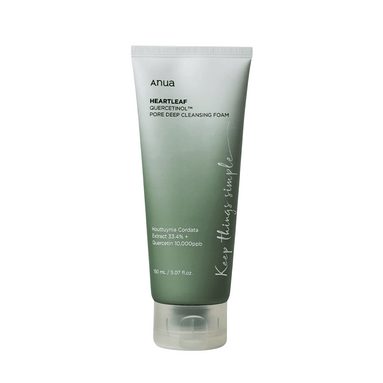 anua espuma de limpeza facial com heartleaf e quercetinol 150ml