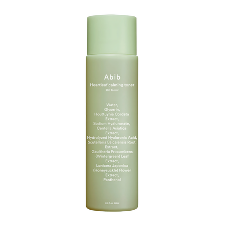 abib heartleaf calming toner skin booster refrescância e efeito calmante – 210ml