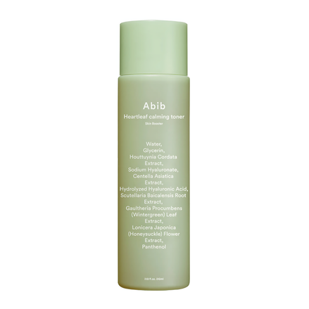 abib heartleaf calming toner skin booster refrescância e efeito calmante – 210ml