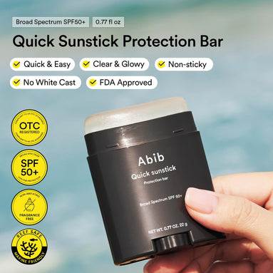 abib quick sunstick protection bar SPF 50+ PA++++ proteção solar prática e leve – 22ml
