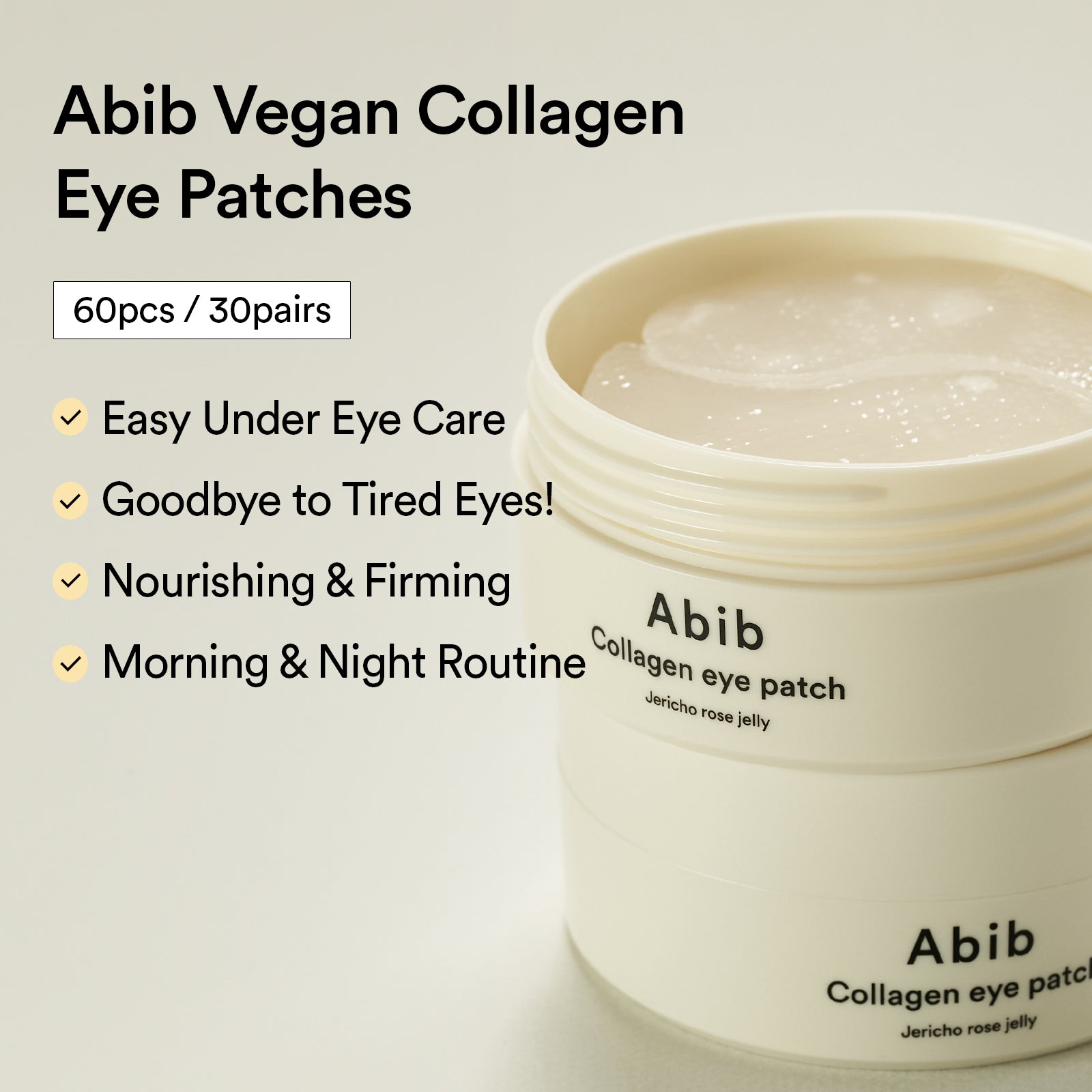 abib collagen eye patch jericho rose jelly 90ml – patches de colágeno para área dos olhos