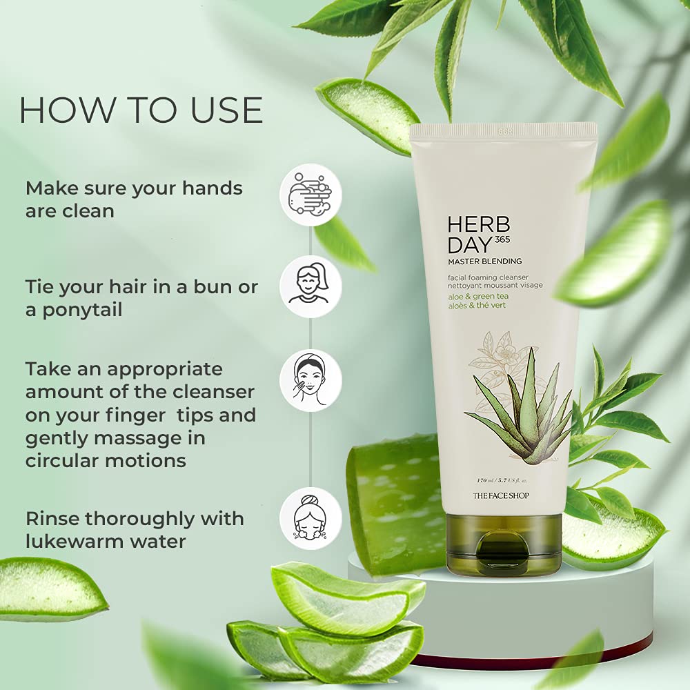 the face shop gel de limpeza herb day 170ml