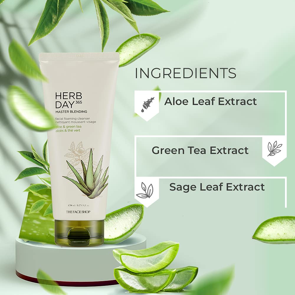 the face shop gel de limpeza herb day 170ml
