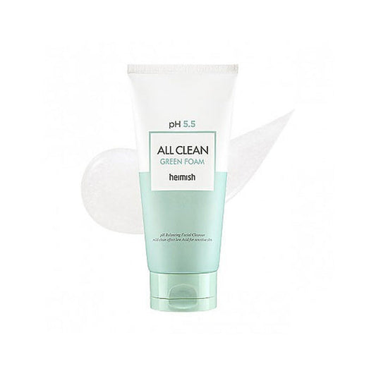 heimish espuma de limpeza facial suave all clean green foam 150g