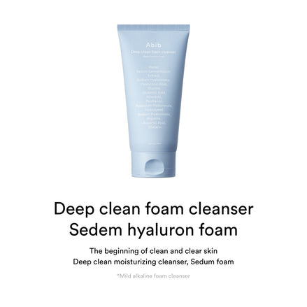 abib deep clean foam cleanser sedum hyaluron foam 50ml