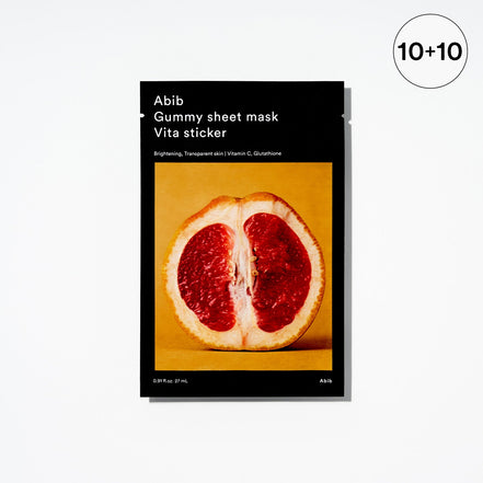 abib gummy sheet mask vita sticker luminosidade e vitalidade – 10 máscaras / 27ml cada