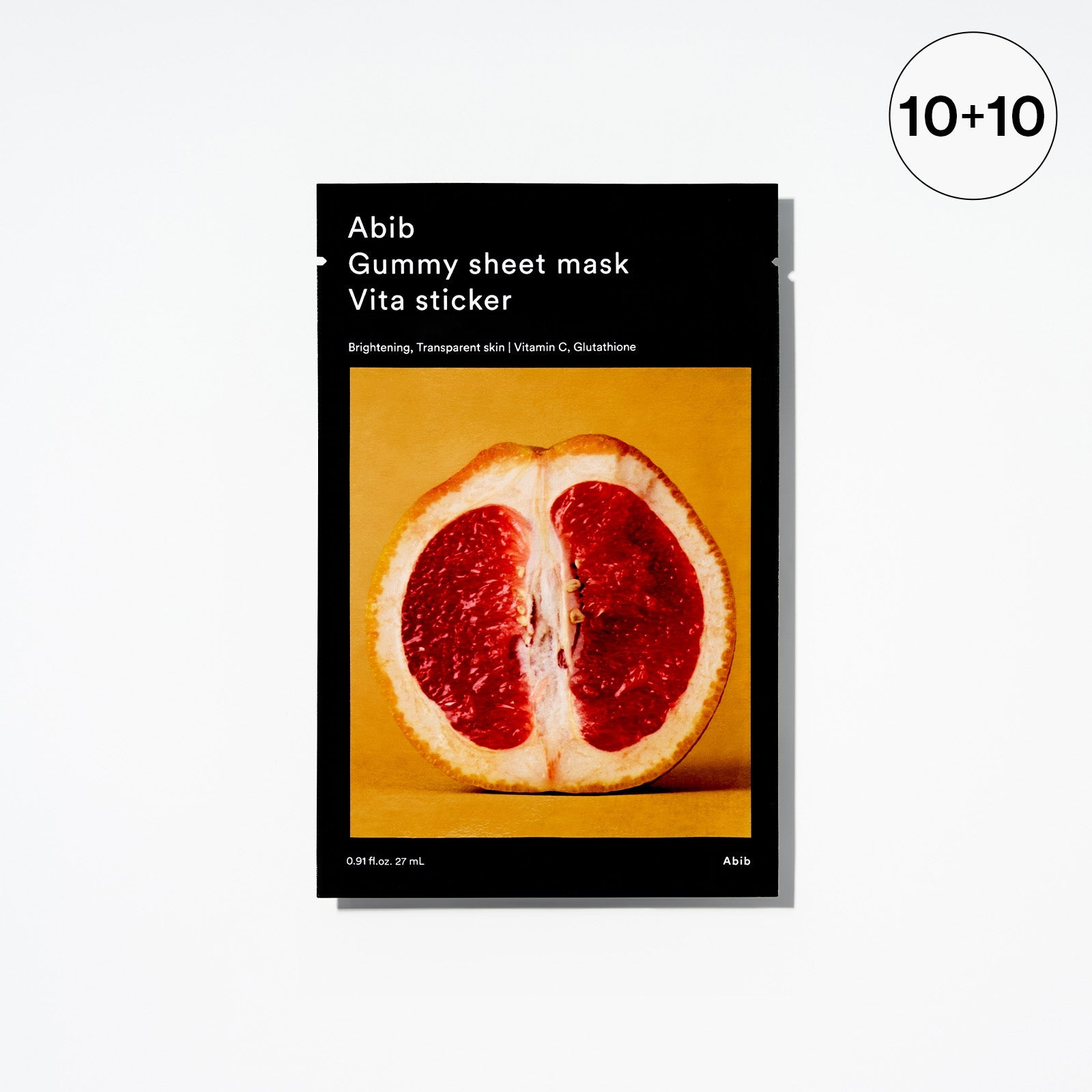 abib gummy sheet mask vita sticker luminosidade e vitalidade – 10 máscaras / 27ml cada