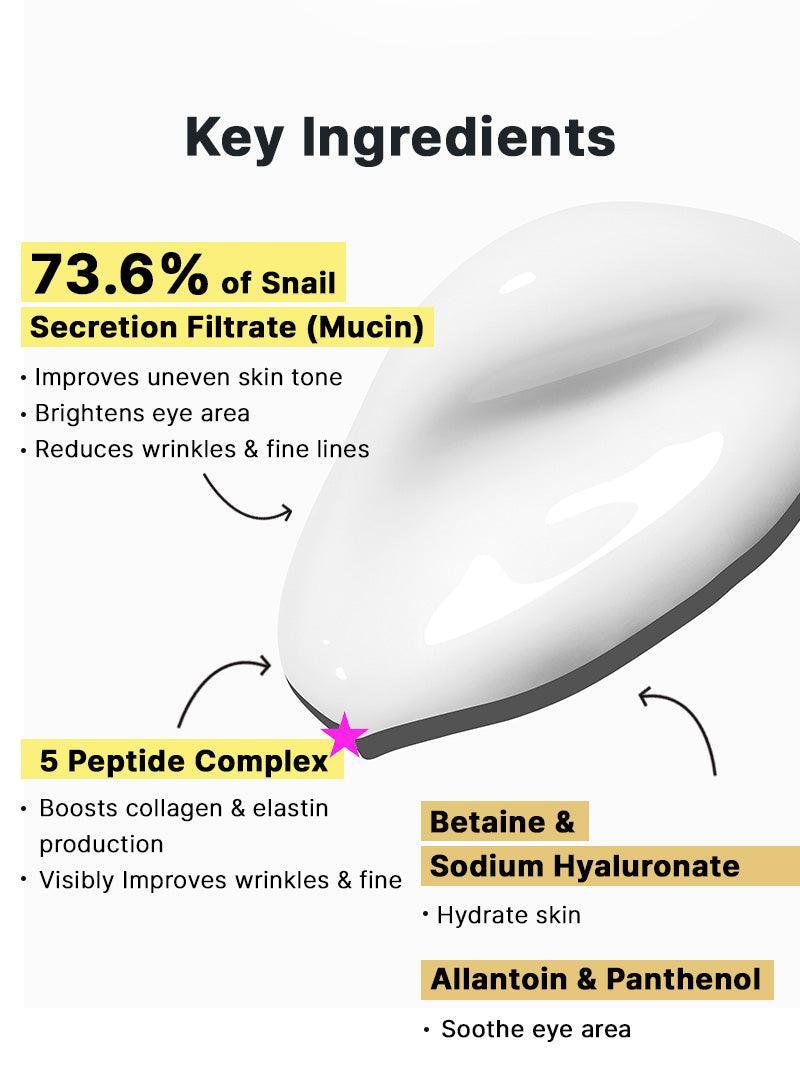 cosrx advanced snail peptide eye cream 25ml – creme para área dos olhos com peptídeos