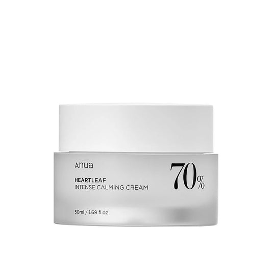 anua heartleaf 70% cream 50ml – alívio e hidratação intensa para pele sensível