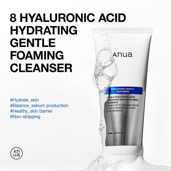 anua 8 hyaluronic acid cleanser 150ml – limpeza suave – Bothanica Care