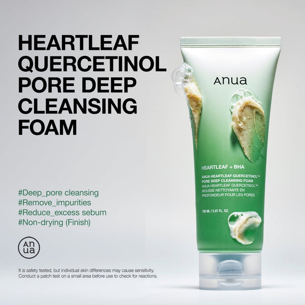 anua heartleaf quercetinol pore deep cleansing foam 150ml
