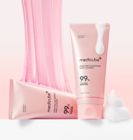 medicube pdrn pink niacinamide whip cleanser 120g