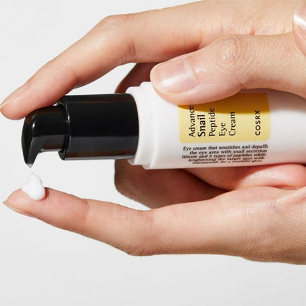cosrx creme para área dos olhos snail peptide com peptídeos e caracol 25ml