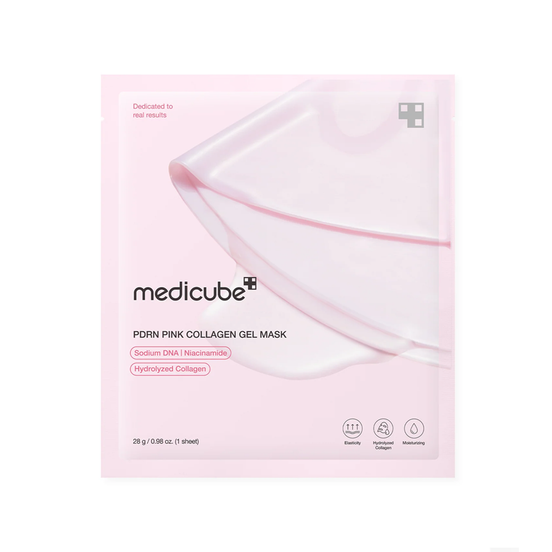 medicube máscara facial em gel para regeneração e firmeza pdrn + colágeno 28g X 4ea