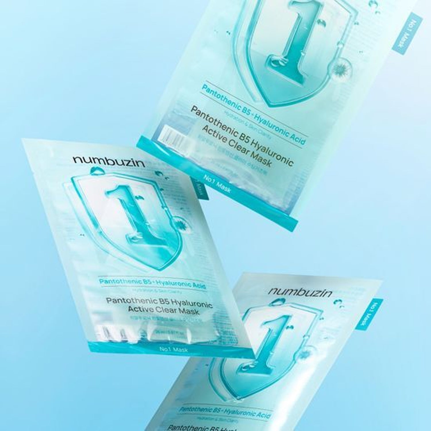 numbuzin no.1 pantothenic b5 hyaluronic active clear mask 26ml x 10ea