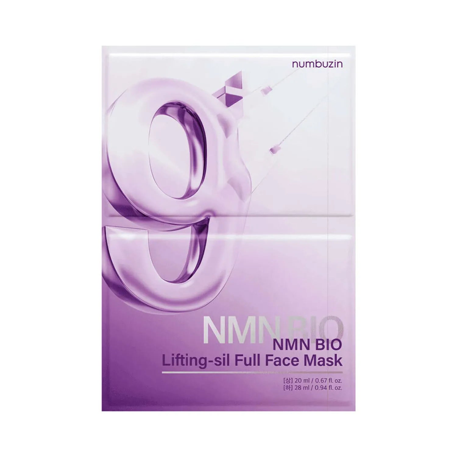 Numbuzin No.9 NMN Bio Lifting-Sil Full Face Mask 4 unidades