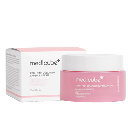 medicube collagen pink cream 55ml – creme hidratante com colágeno e glow