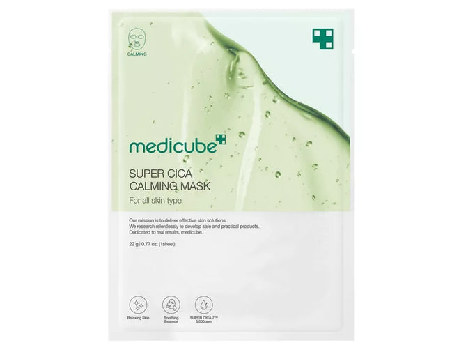 medicube máscara facial super cica calming 5un 22g