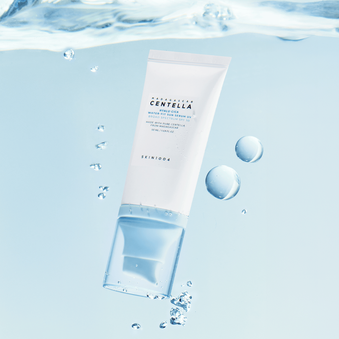 skin1004 hyalu-cica water-fit sun serum spf50+ 50ml – protetor solar hidratante com ácido hialurônico e cica