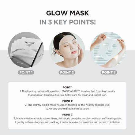skin1004 máscara facial iluminadora com centella madagascar 25ml x 5 unidades